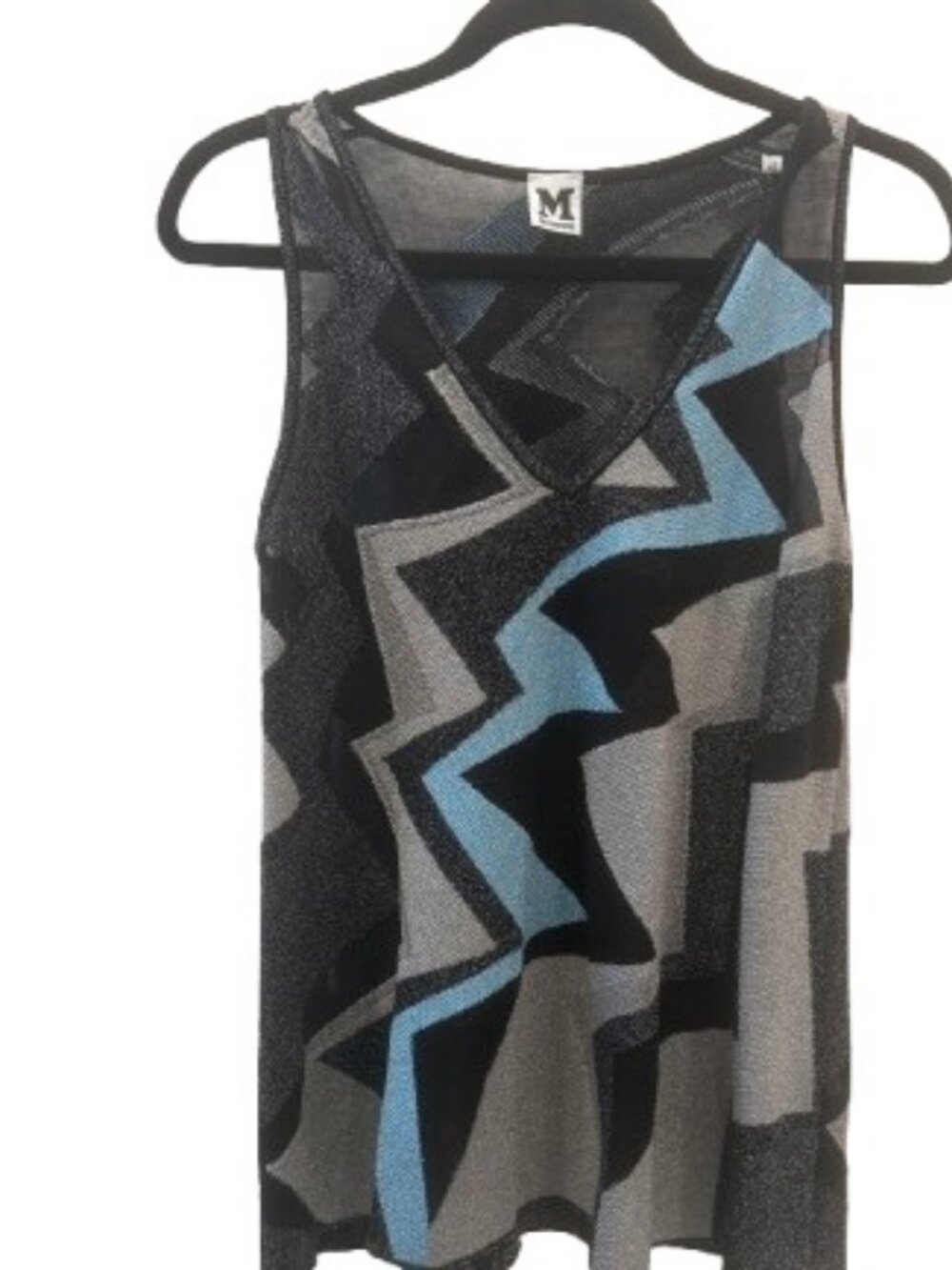 NWT M Missoni Metallic Zigzag Knit Top IT 42